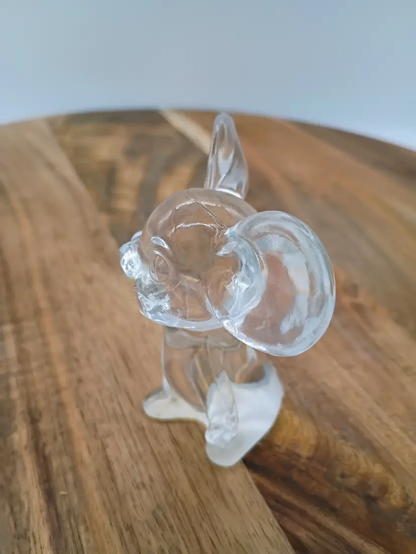 Vintage Fenton Clear Glass Undecorated Mouse Figurine Paperweight