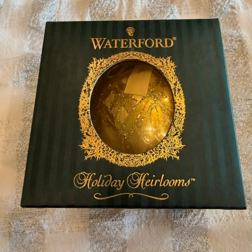 Vintage ‘97 Waterford Holiday Heirlooms Silver & Gold Ornament Poland 3.5”
