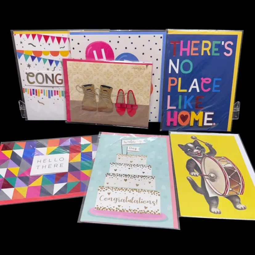 Set Of 7 New In Plastic Greeting Cards