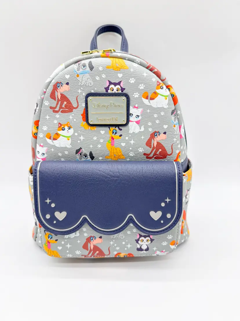 NWT Disney Parks Loungefly WDW  Cats & Dogs Mini Backpack
