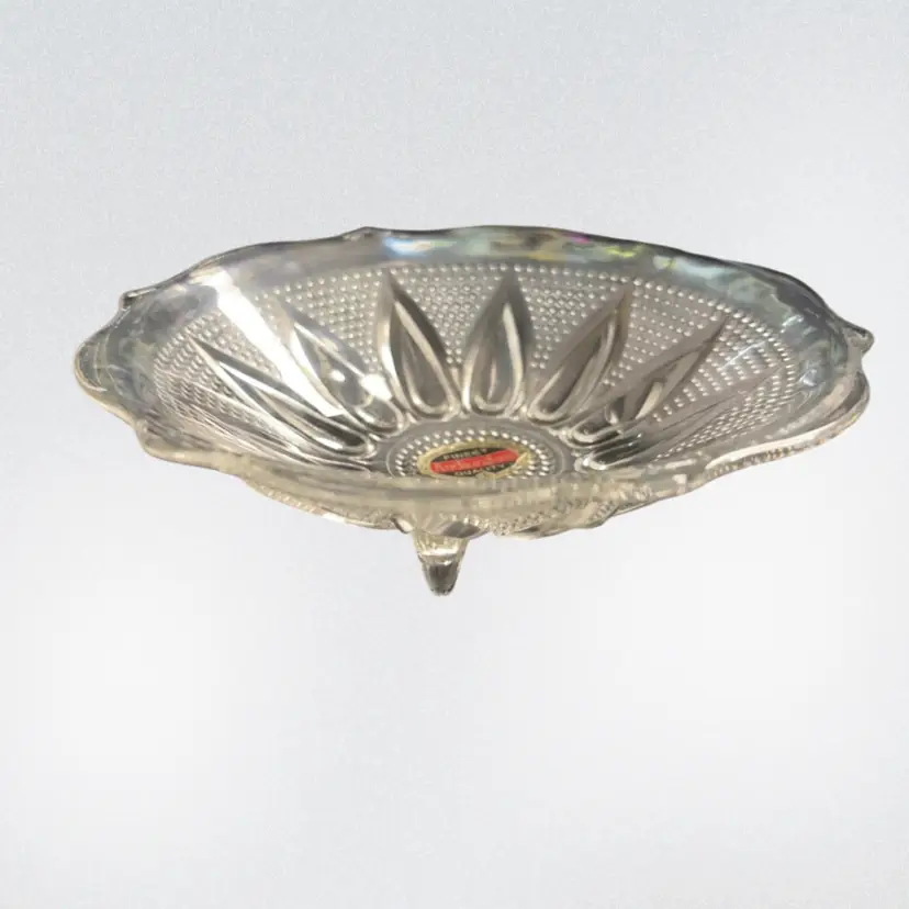 Clear Anchor Glass Footed Dish