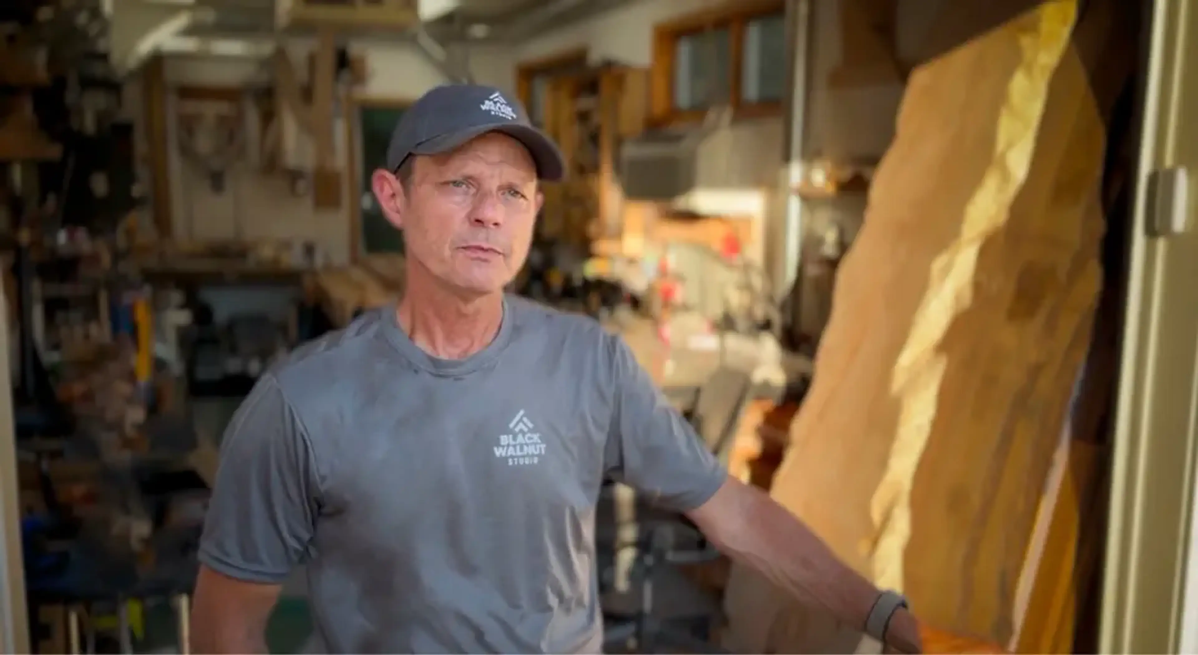 John Romadka in his workshop