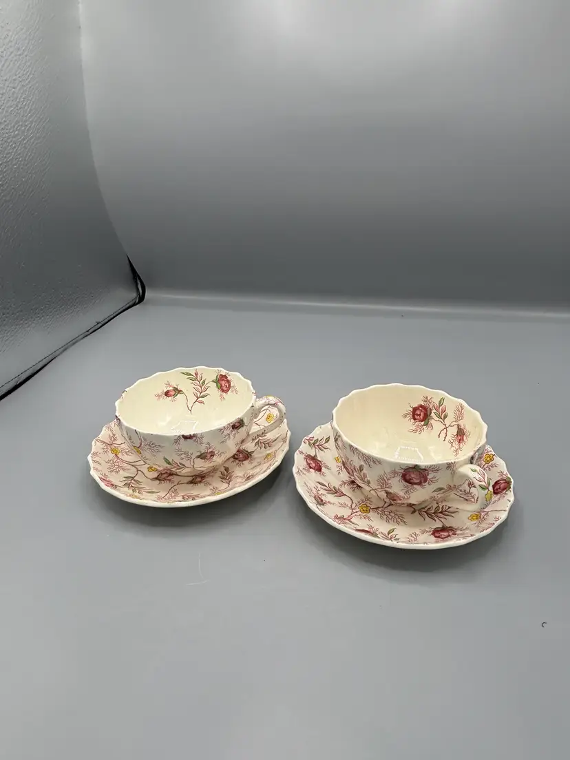 Vintage Spode Copeland Rosebud Chintz teacup & saucer