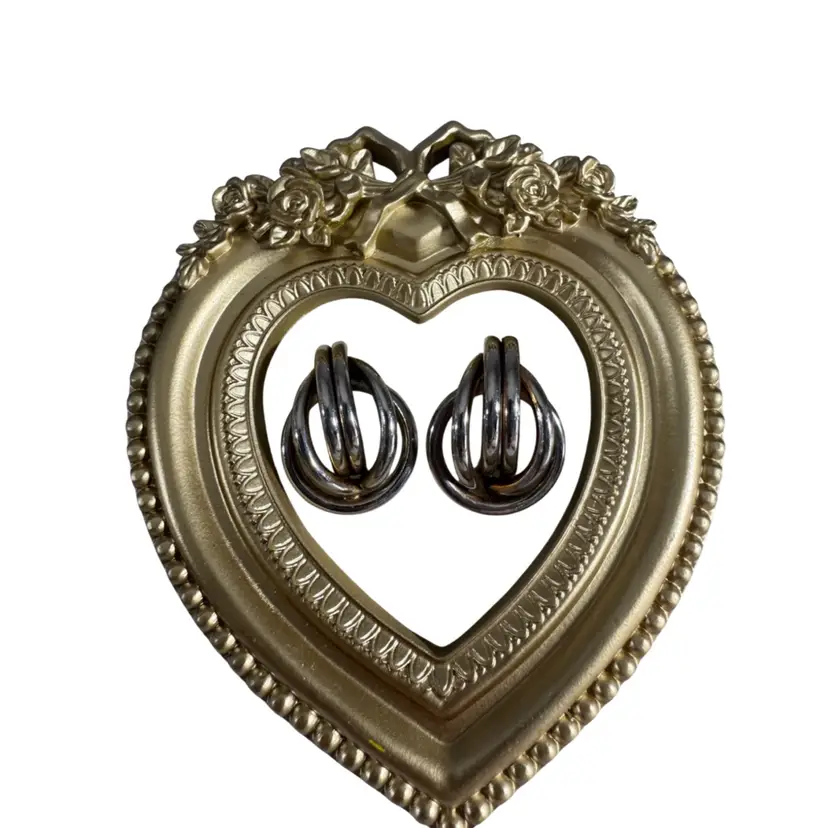 J25 - Silver/Gold Tone Post Earrings