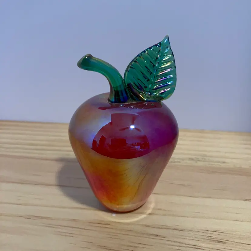 Glass Eye Studio Iridescent Glass Apple