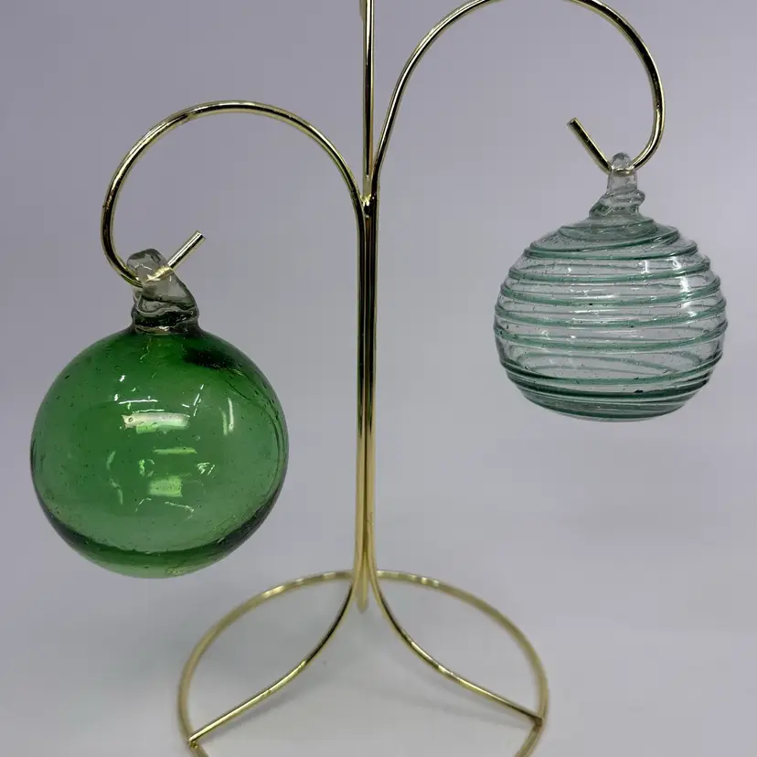 Round Glass Hanging Ornaments Set/2
