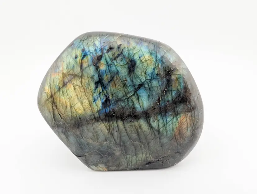 Freeform Polished Labradorite Paperweight or Display Piece ~3.5" Over 1 Pound