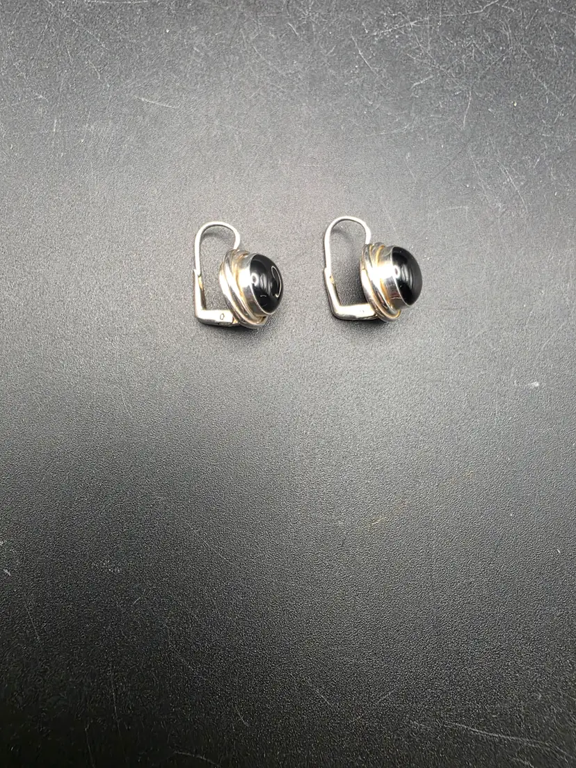 925 Silver and Black Onyx Earrings