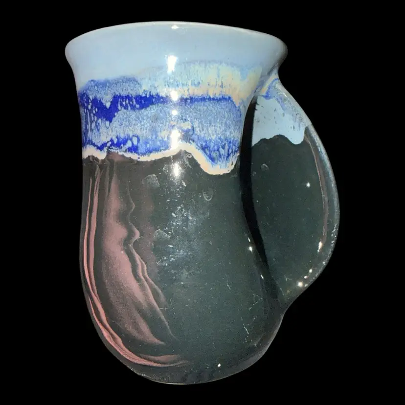 Neher Signed Pottery Hand Warmer Mug 12oz