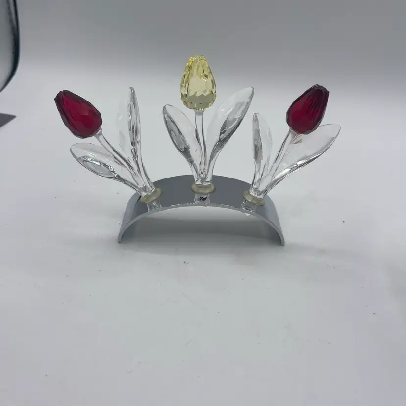 Swarovski Crystal TULIP FLOWERS - Set of 3 with stand