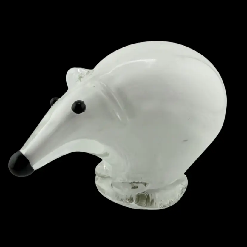 Polar Bear Signed By Artist Abstract Art Glass 4 X 3"