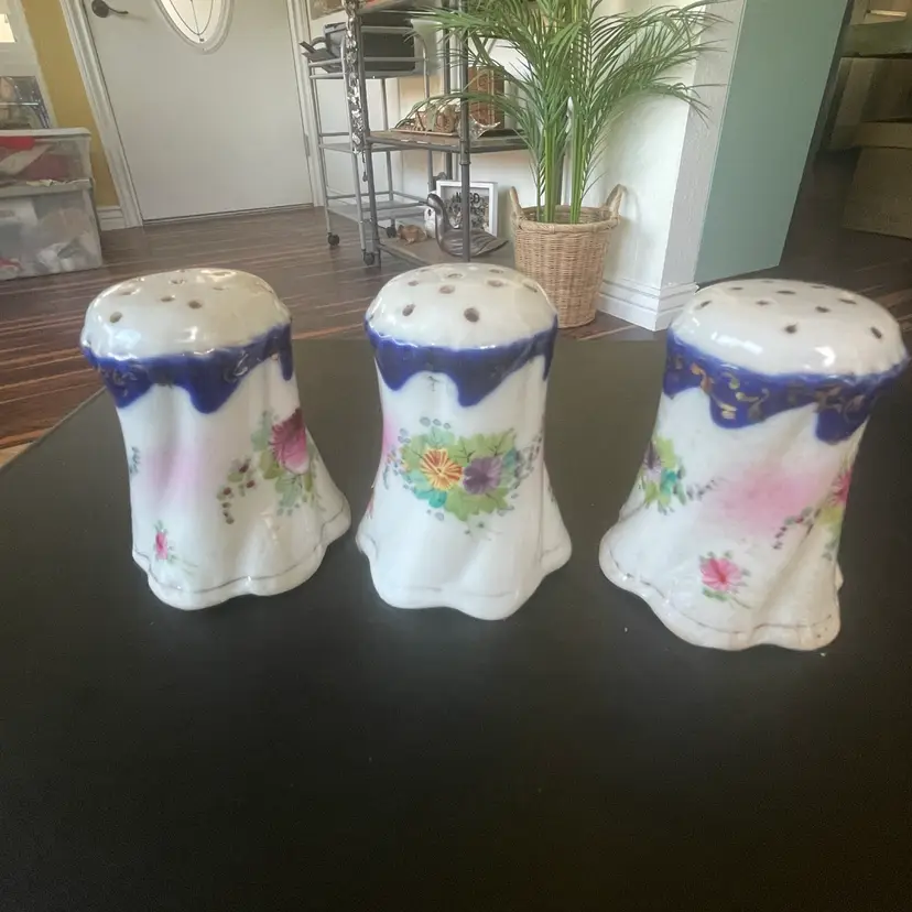 Vintage Lot Bavarian Porcelain Salt Shakers (3)