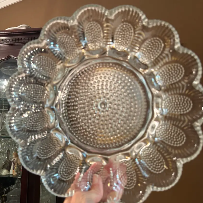 Indiana Glass Hobnail Deviled Egg Plate