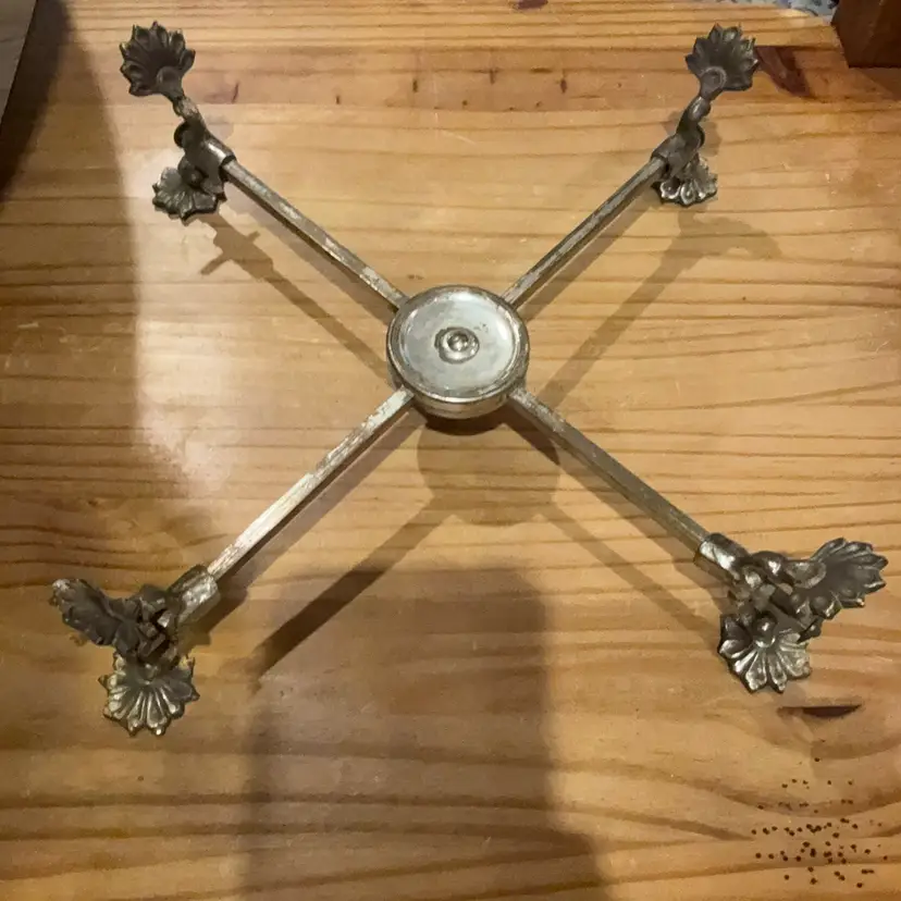 Adjustable Silverplate Bowl Stand