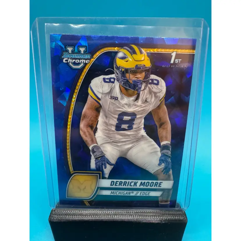 Derrick Moore 1st Bowman Chrome U Sapphire Michigan Wolverines