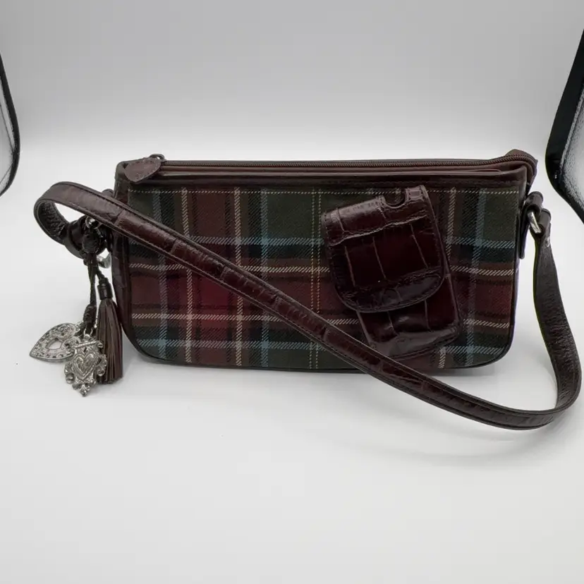 vintage Brighton classic tartan plaid shoulder Bag