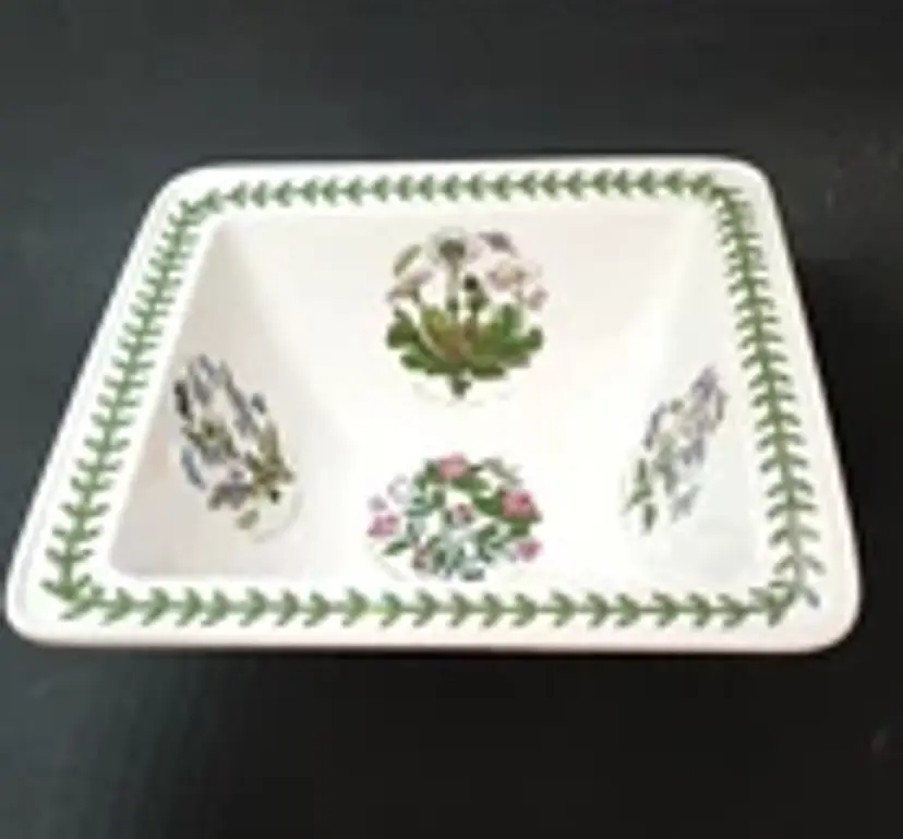 Portmeirion Botanic Garden 10¾" Square Baking/Serving Dish Daisy Pansy Speedwell
