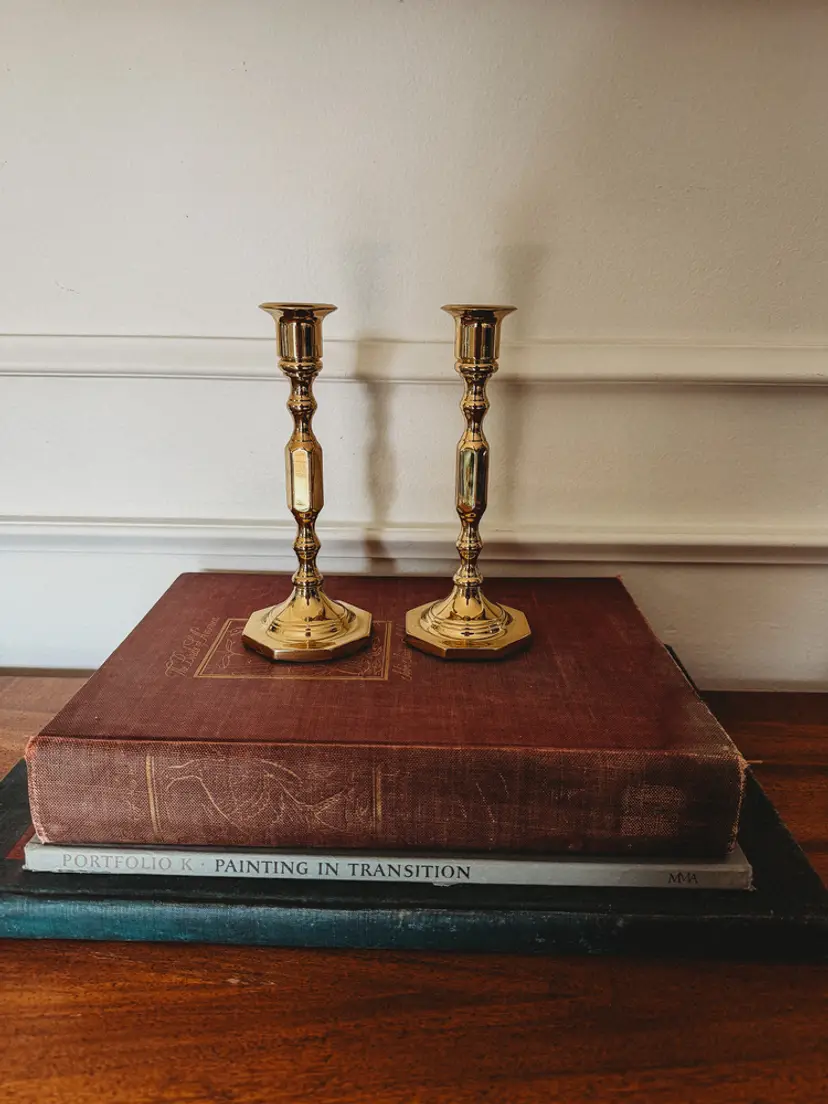 Set of 2 Baldwin Brass Candlesticks