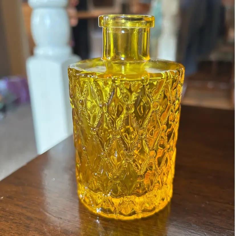 Yellow Glass Bud Vase