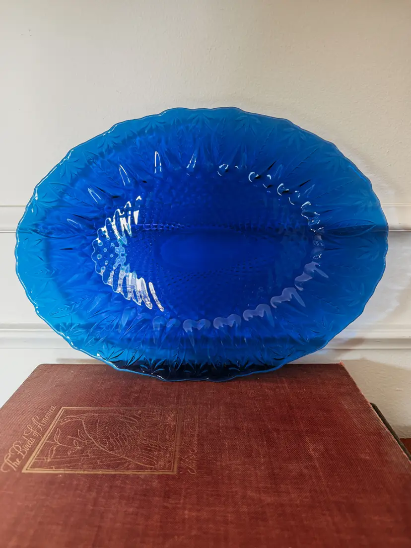 Arcoroc for Avon Blue Sapphire Collection Serving Platter