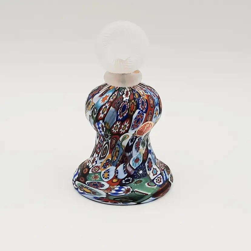 Murano Satin Glass Millefiori Bell (no ringer) AS IS