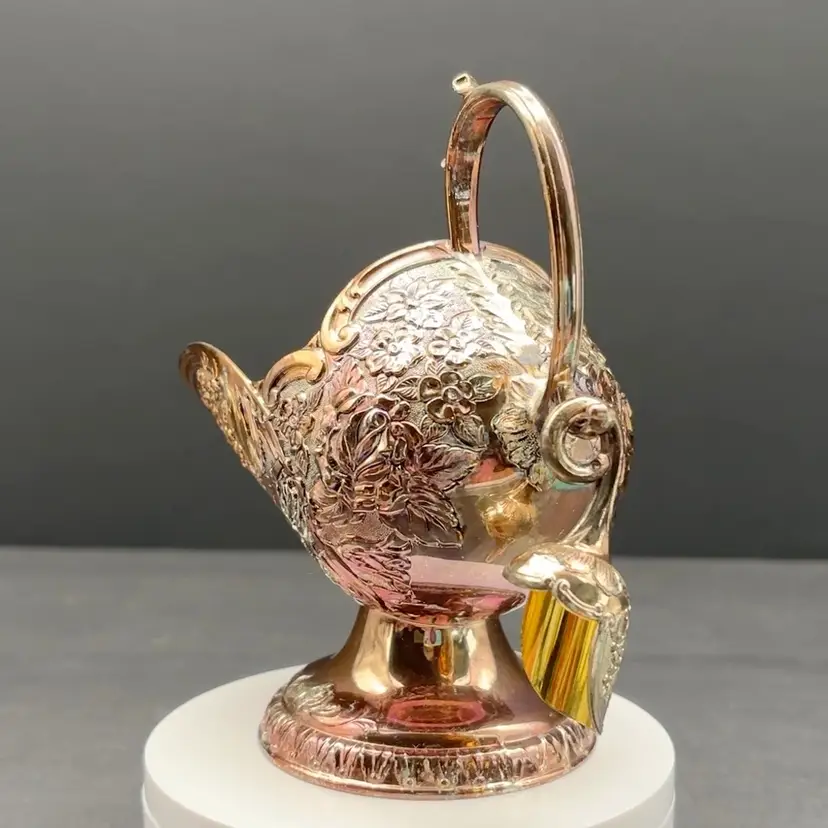 Leonard Japan Ornate Silver & Gold-Wash Sugar Scuttle (Bowl) with Scoop