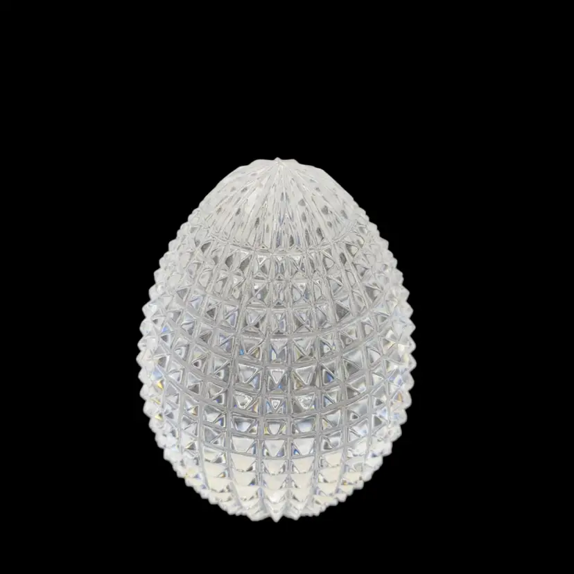 #0006 Cut lead crystal egg paperweight by Heritage Ireland.