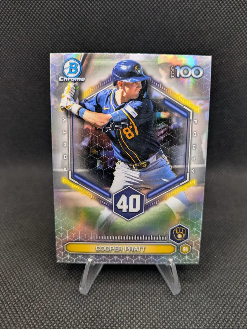 Cooper Pratt 2026 Bowman Top 100 #BTP-40 - Milwaukee Brewers
