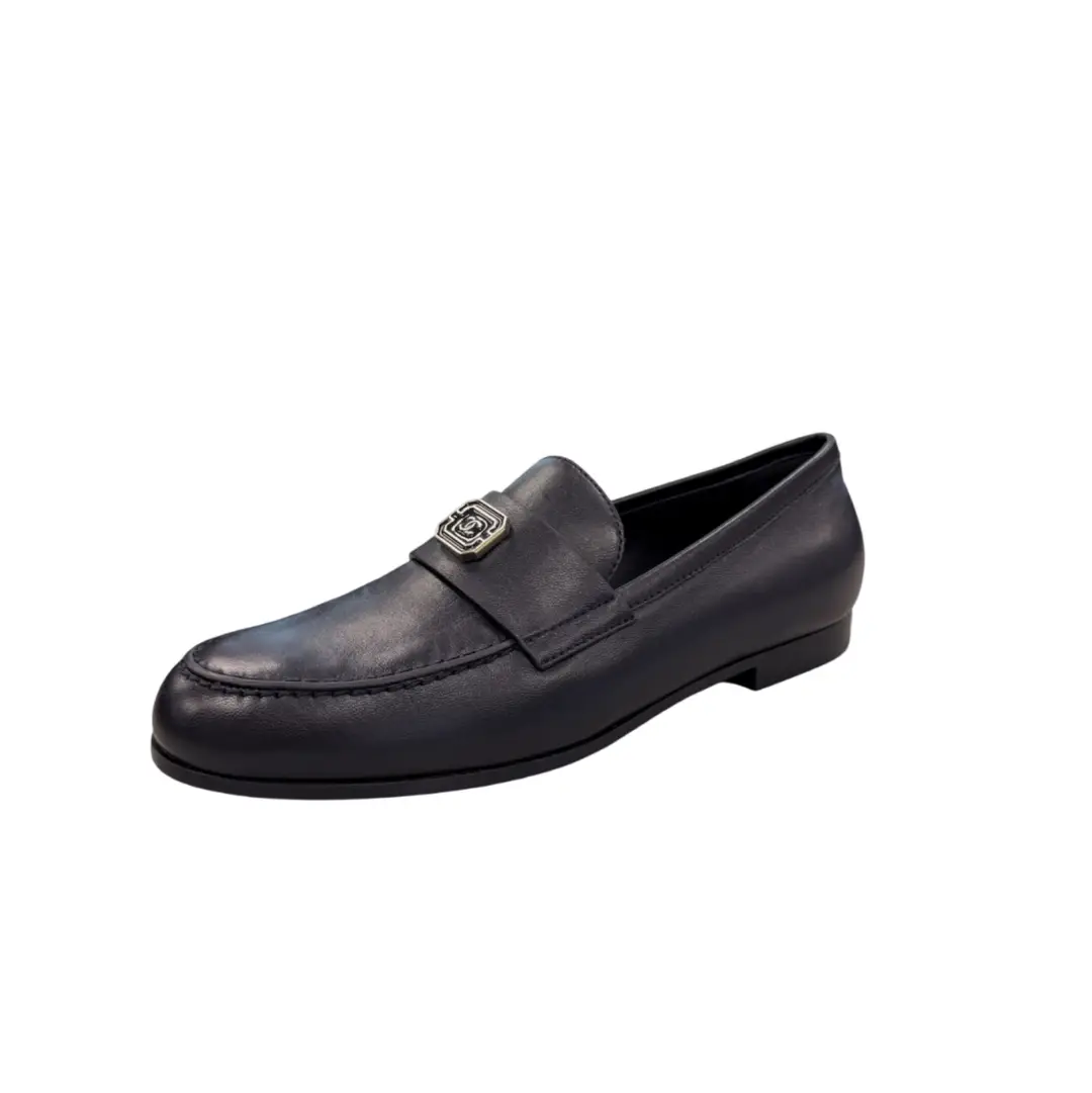 Chanel Navy Loafers Sz 37