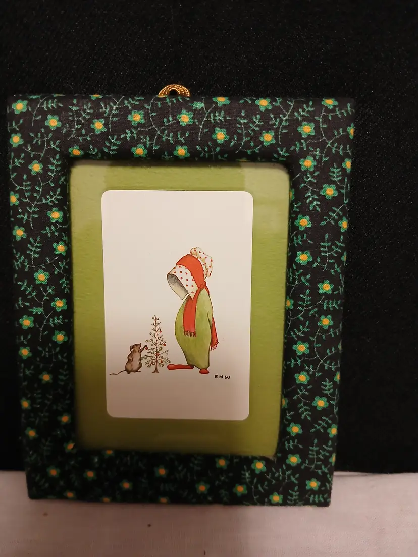 #01 Floral Framed Mouse Whimsical Art Print The Casual Observer