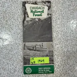 Map - Chugach National Forest 1964 Vintage