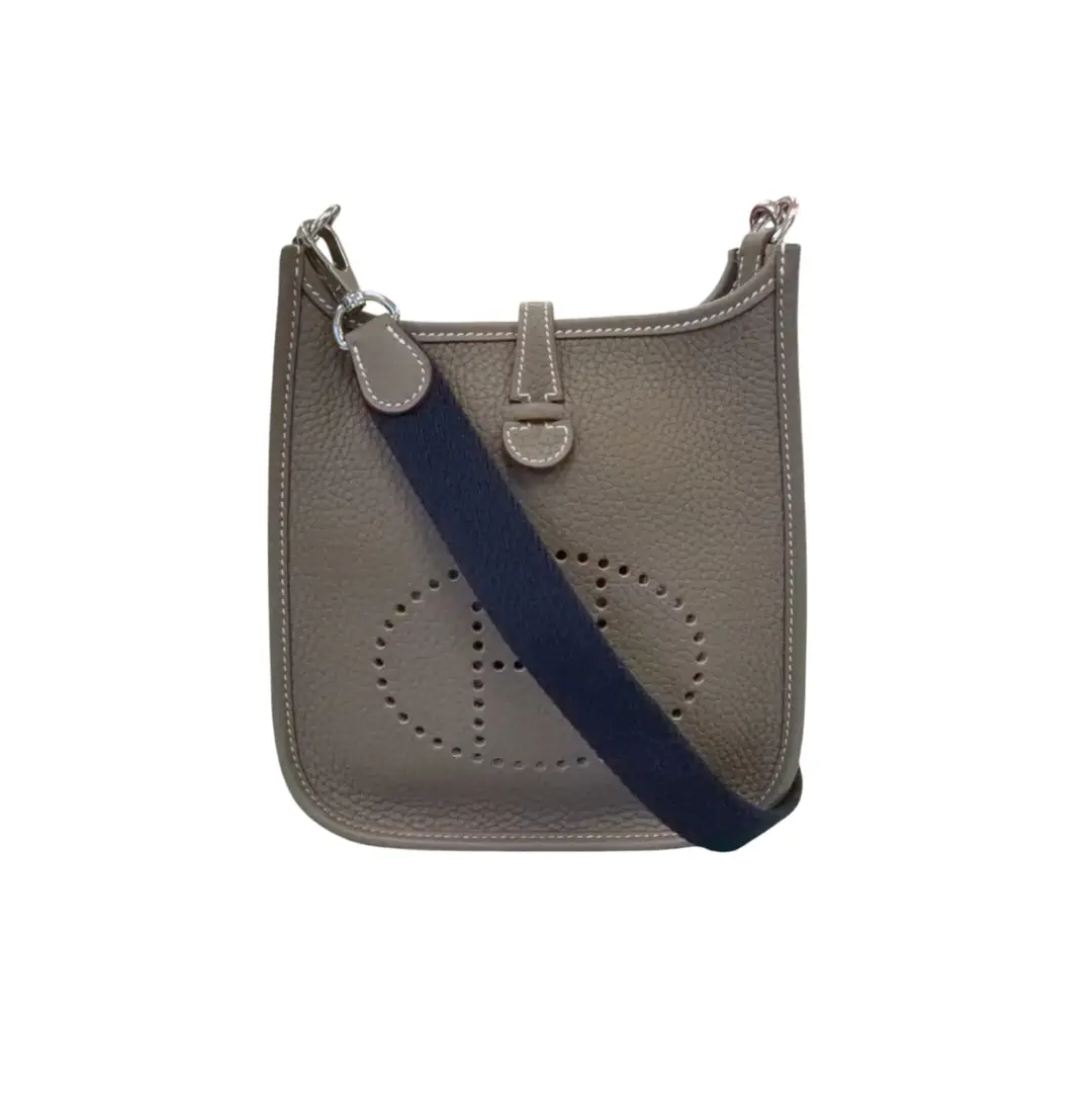 Hermes Etoupe Clemence Evelyn TPM Navy Strap