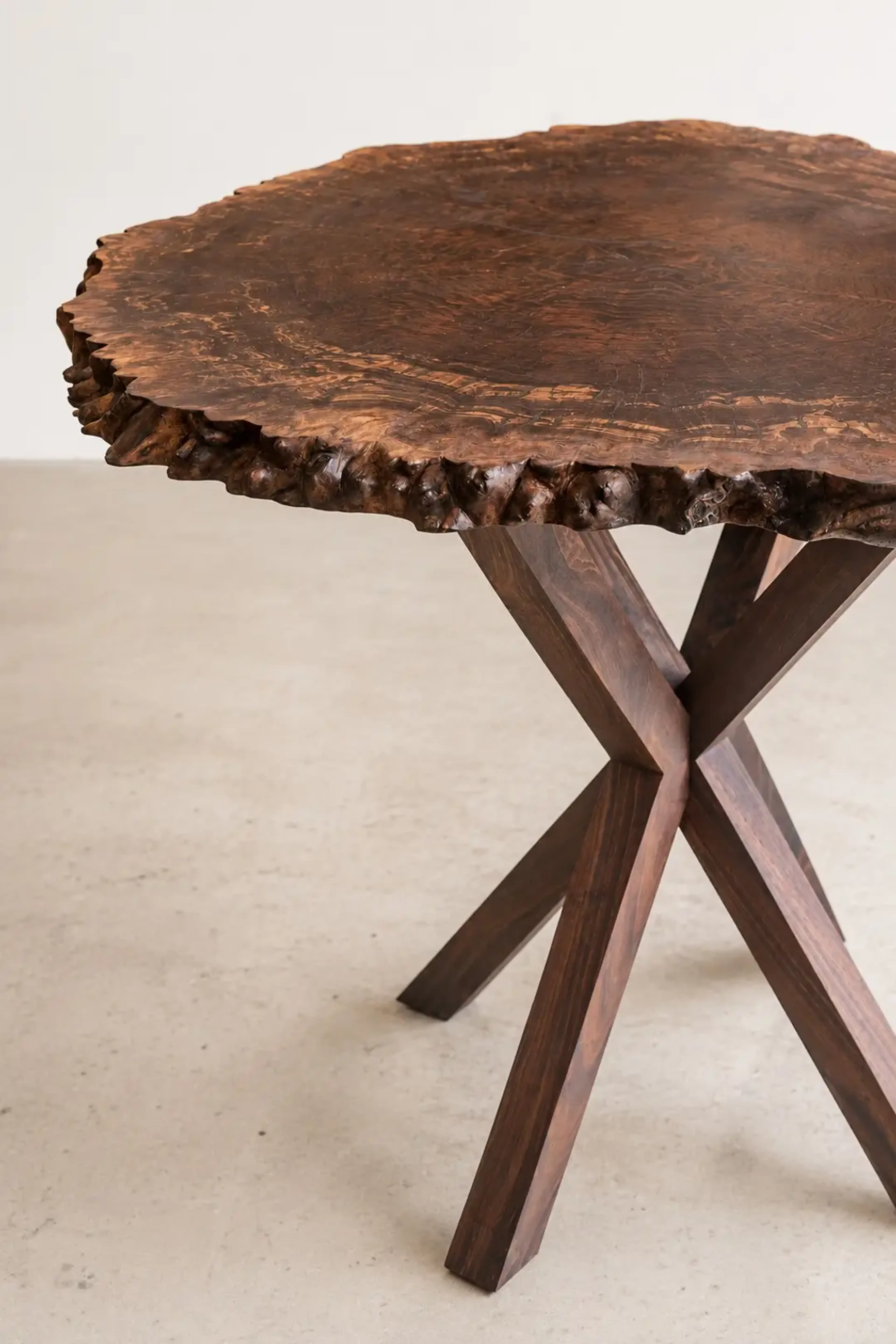 Burl Walnut End Table