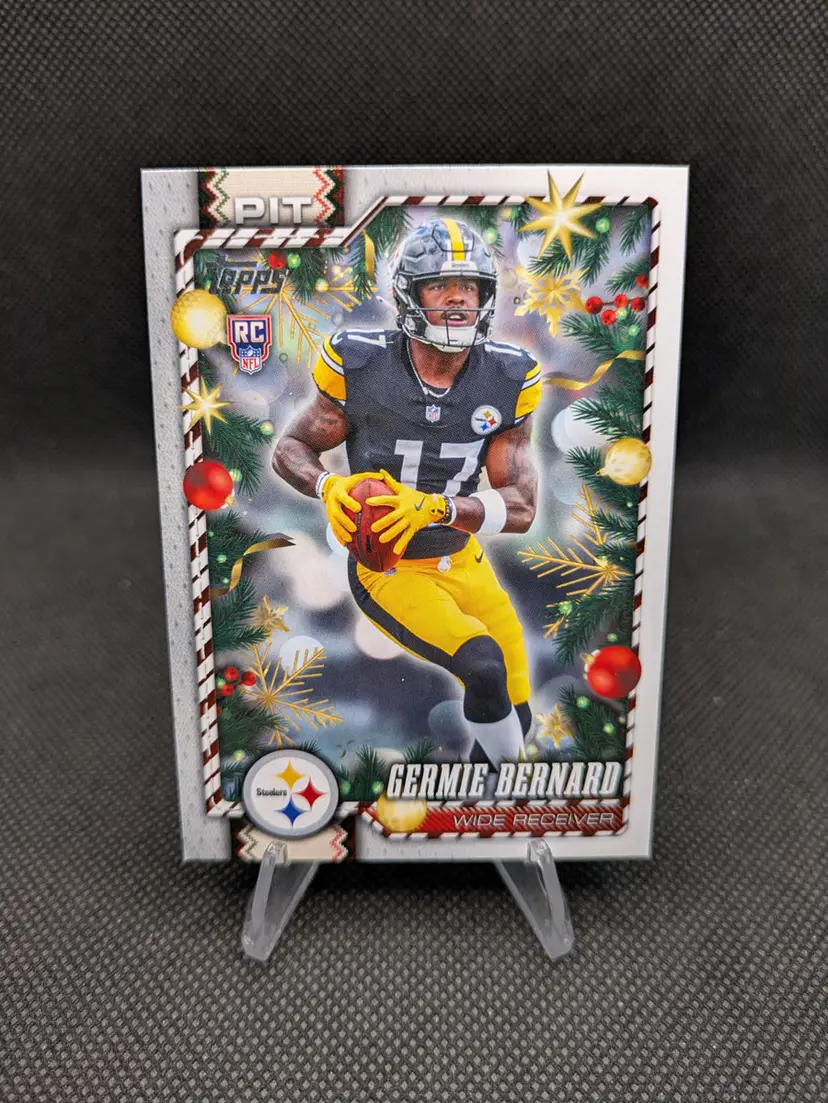 Germie Bernard 2026 Topps Holiday Football Rookie (RC) #175 - Pittsburgh Steelers