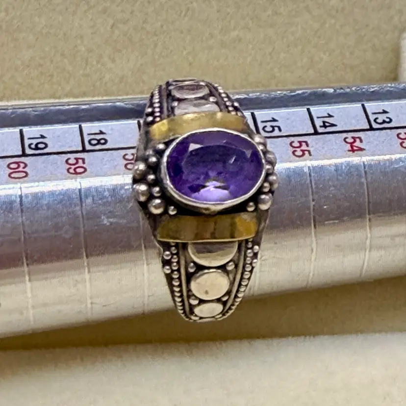 Sterling Silver Purple Quartz Ring Sz 8🌹