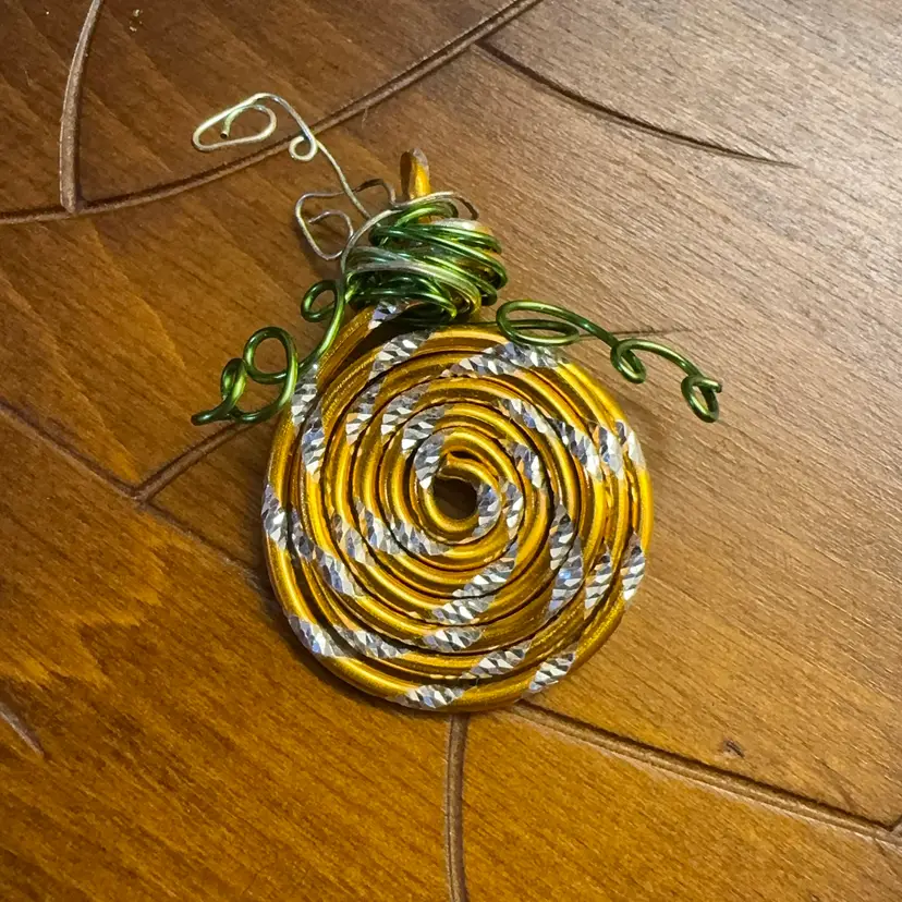 Handmade Wire Pumpkin Pendant