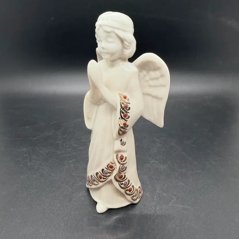 Vintage Lenox China Jewels Nativity Collection Adoring Angel Figurine 5"