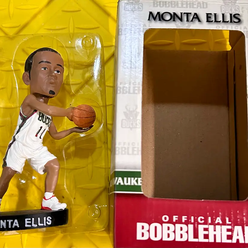 Monta Ellis Milwaukee Bucks NBA Basketball Bobblehead New In Box