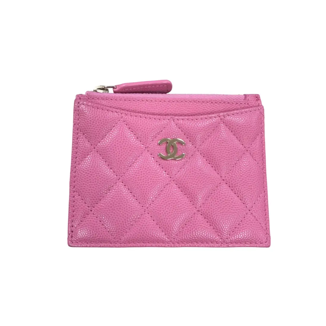 Chanel Caviar Quilted CC Zip Card Holder
