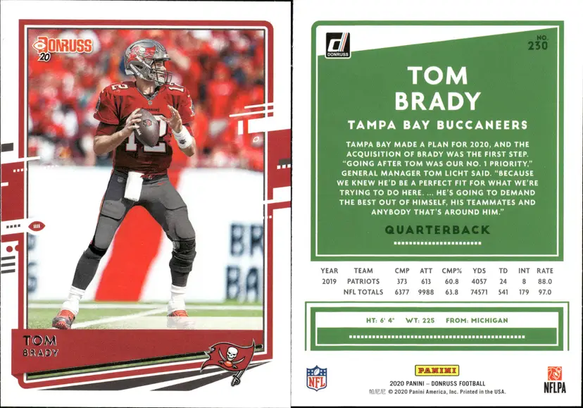 TOM BRADY 20-Card Lot GOAT Patriots/Bucs w/ Woodson Legacy Insert! C5010.