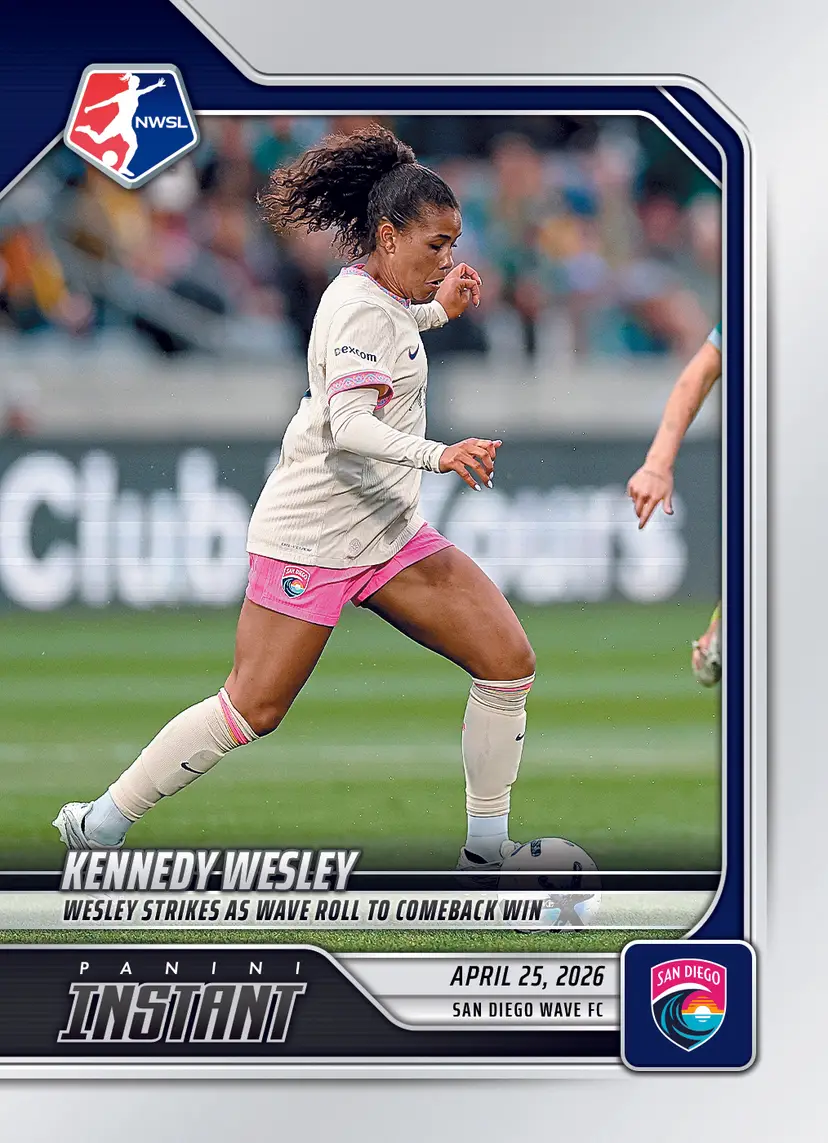 Kennedy Wesley Soccer Card Limited Edition Only 72 Made - 2026 Panini Instant NWSL - San Diego Wave FC