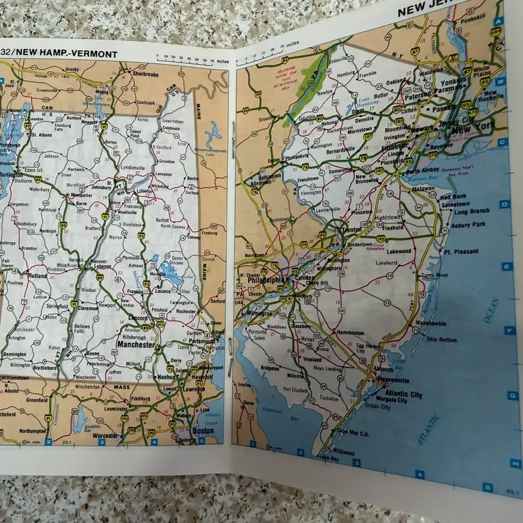 Pocket Road Atlas 1995 Vintage
