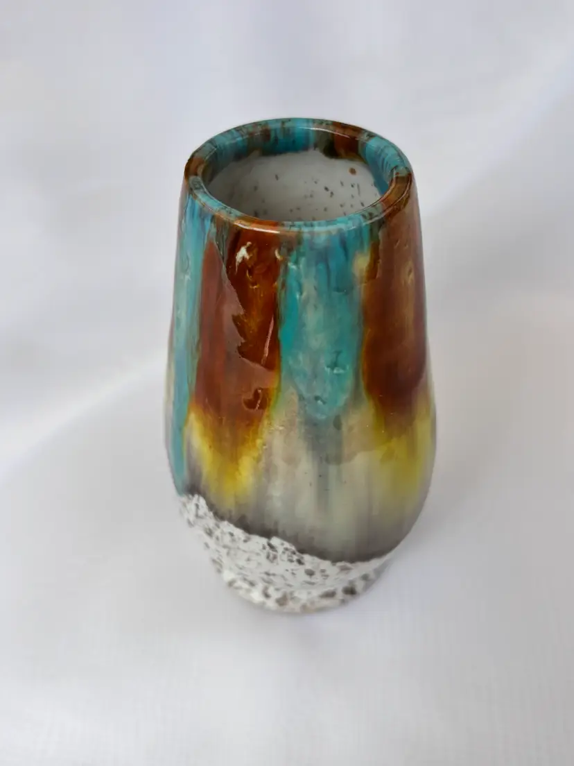 Fratelli Fanciullacci Drip Glaze Bud Vase, 4.25" Tall