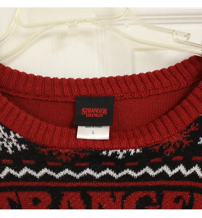 Stranger Things TV Series Mens Sequin Sweater Size Large