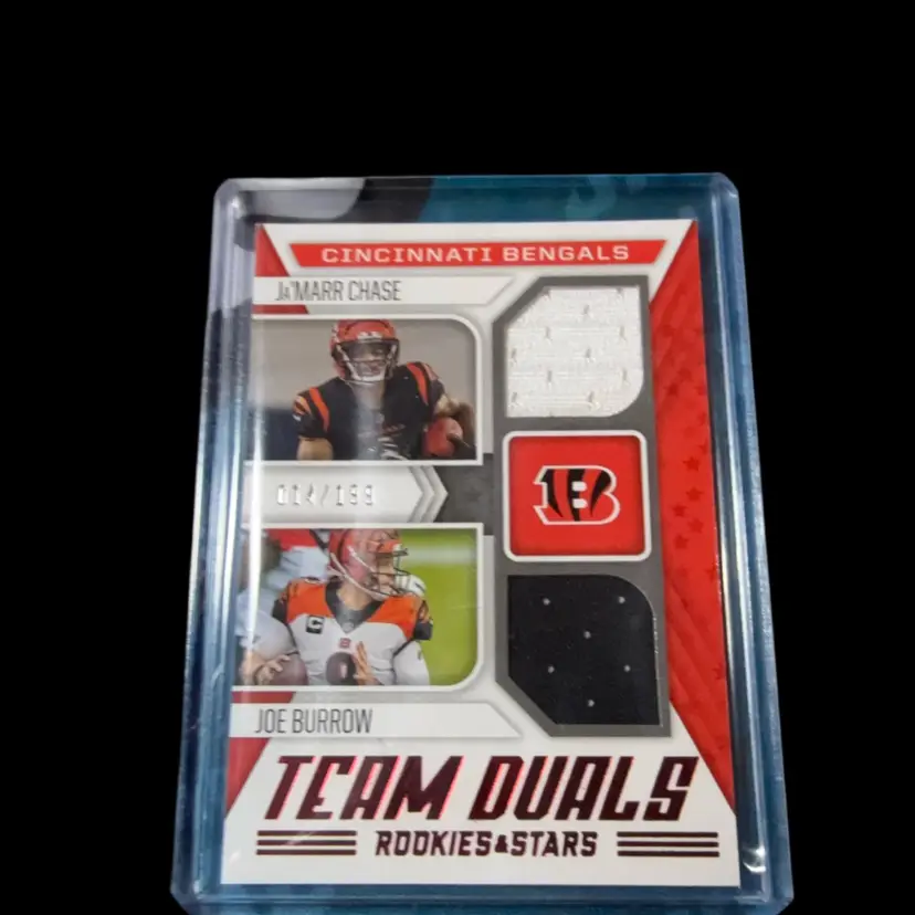 Ja’marr Chase/Joe Burrow Team Duals Rookies And Stars Memorabilia /199 Cincinnati Bengals