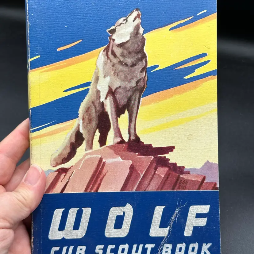 Vintage 1958 Copyright Wolf Cub Scout Book Paperback