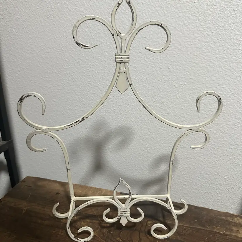 Easel Shabby Art Cookbook Stand Metal Table Photo Frame Book Holder Distressed