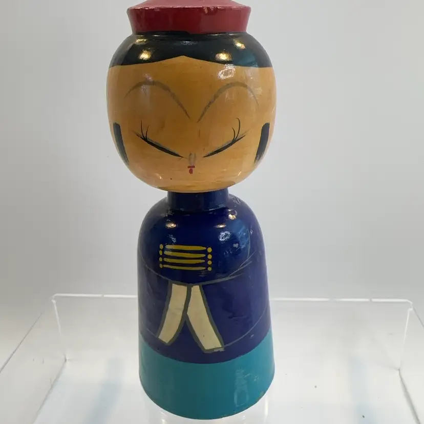 #01 Vintage Japanese Sailor Kokeshi Doll