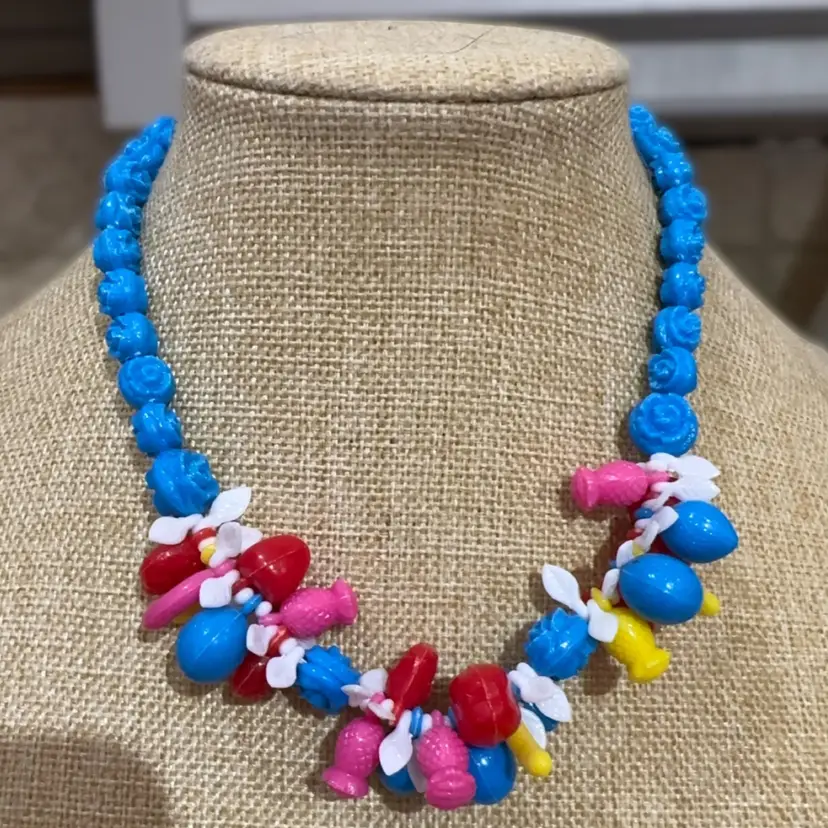 16” Vintage Plastic Fruit Necklace