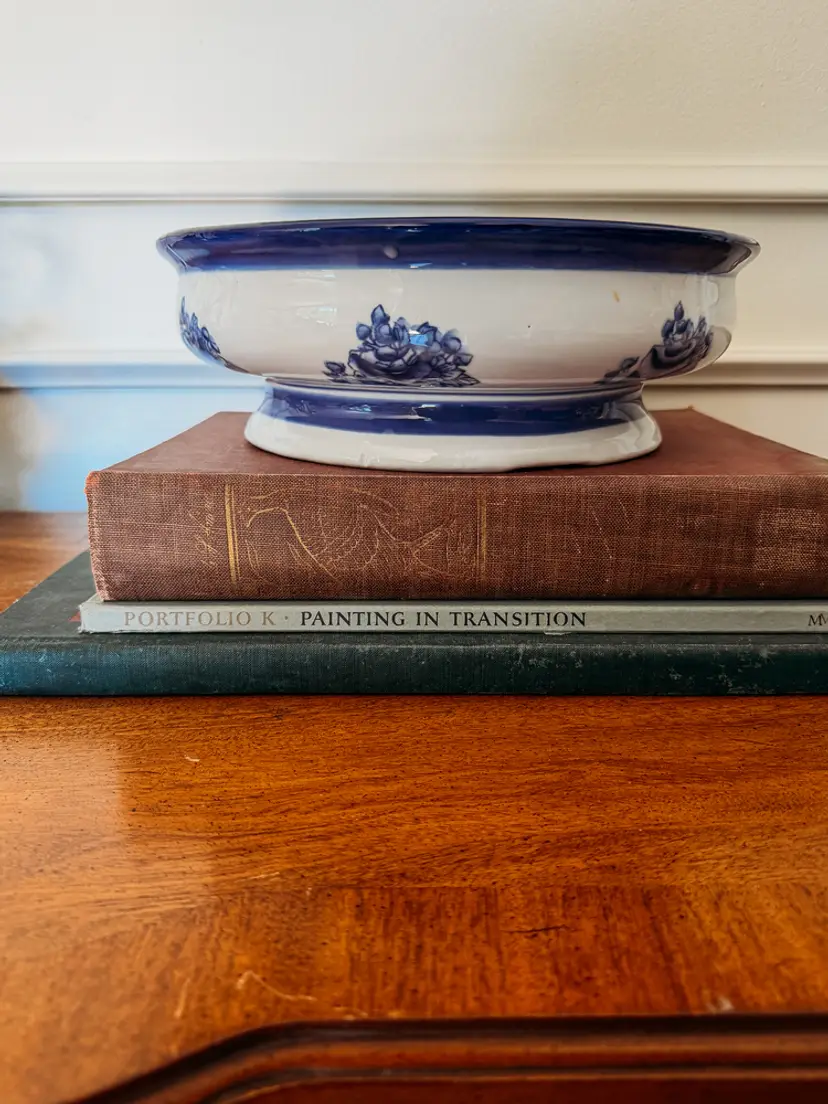 Blue and White Shallow Bowl/Planter
